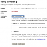 Verifica Google via DNS