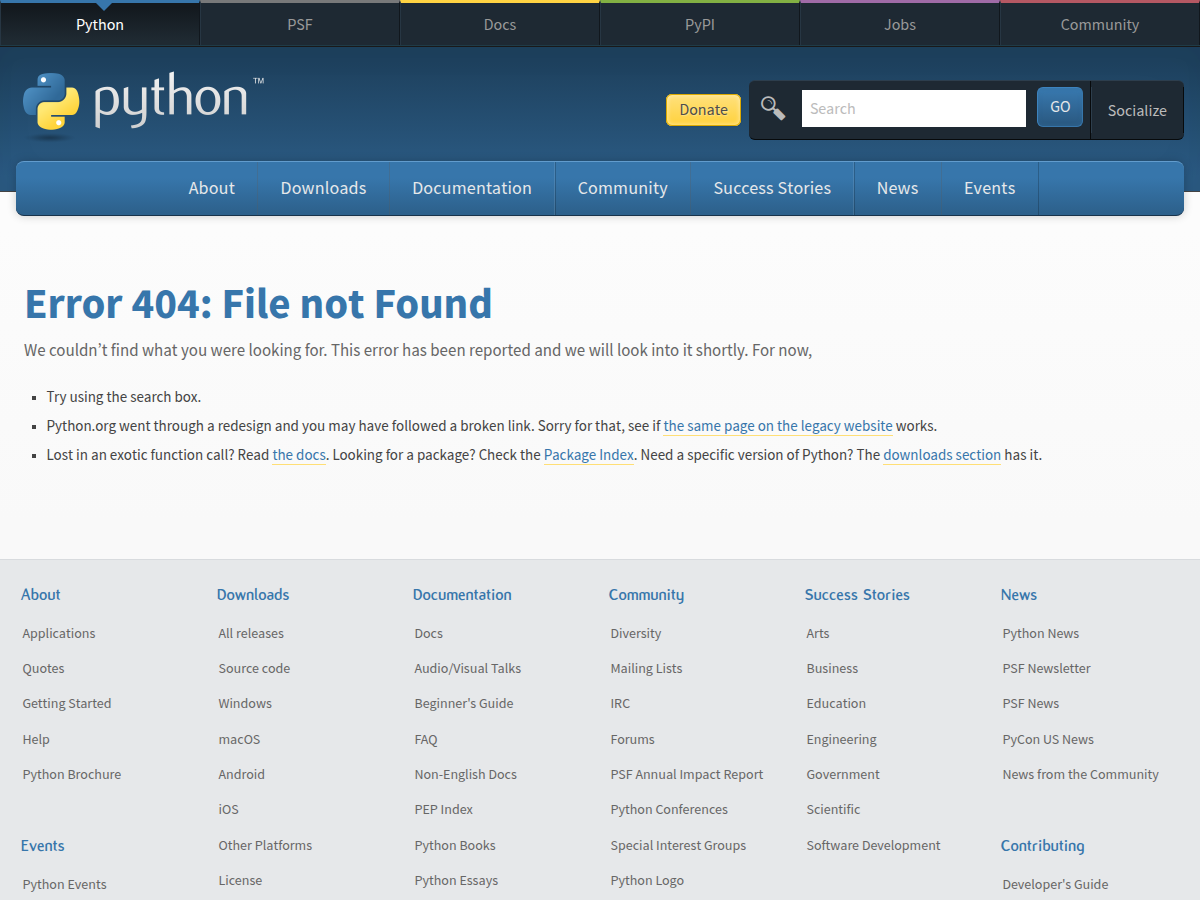 Un URL sitemap.xml che restituisce una pagina HTML 404 invece di XML
